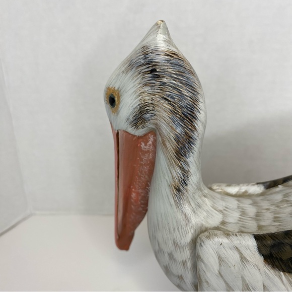 Wooden Painted Pelican Home Decor - Picture 2 of 14